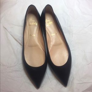 Christian Louboutin Black Leather Ballet